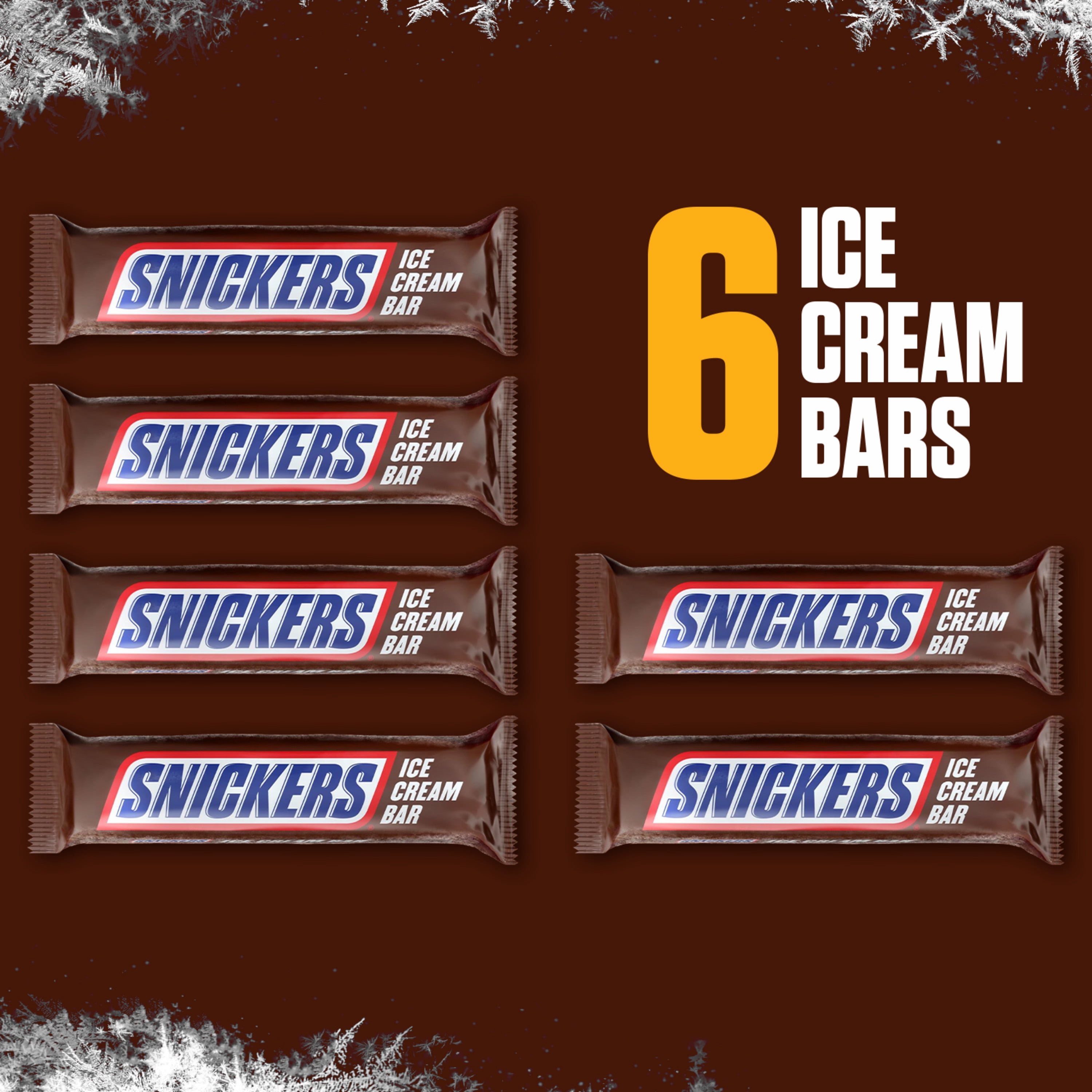Snickers Football Creamy Peanut Butter Ice Cream Bars 12 fl oz, 6 Pack