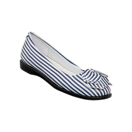 

Angel Flex Women s Rose Ballet Flats Stripe 8.5 X-Wide US Women