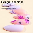 thumbnail image 3 of Yoyauz Coffin Pressed Nails Fake French Nails Full Coverage Acrylic Fake Nails for Ladies & Girls 24PCS, 3 of 6