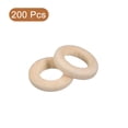 thumbnail image 3 of Unique Bargains 200Pack 15mm(0.6') Natural Wood Rings, 4mm Smooth Unfinished Wooden Circles, 3 of 7