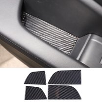 TINKI 4PCS Door Side Armrest Box Mat Sticker for Honda Pilot 2016-2022, Carbon Fiber Front & Rear Row Door Handle Storage Box Slot Pad Trim Accessories
