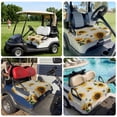 thumbnail image 6 of Golf Cart Seat Covers for 2 Seater, Yellow Sunflowers Soft Microfiber Cart Seat Towel Blanket, Summer Farmhouse Retro Beige Absorbent Breathable Non Slip Bench Seats Protector for Golf Course 51"x31", 6 of 9