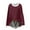 Wine, variant on Women's Long Sleeve Shirts Faux Fur Fluffy Collar Crewneck Solid Color Pullover Sweatshirt Fall Soft Comfy Cotton Tee Tops