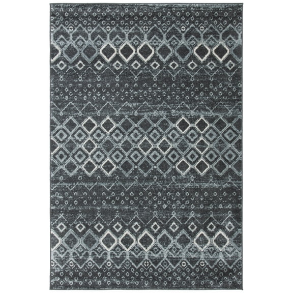 Safavieh Amsterdam Gladwin Geometric Area Rug, Dark Grey/Light Grey, 3' x 5'