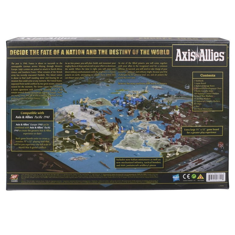 Avalon Hill Axis & Allies Europe 1940 Deluxe Edition WWII Strategy
