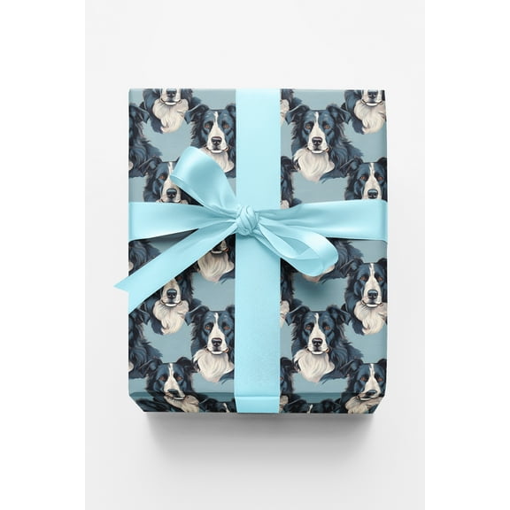 London Penny Premium Wrapping Paper - The Border Collie Look