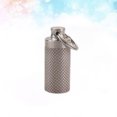 thumbnail image 3 of Llavero de botella de aleación, resistente al agua, portátil, mini estuche para medicamentos, contenedor para viajes al aire libre (plateado), 3 of 7
