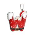 thumbnail image 2 of JeashCHAT 26 Initial Letter Christmas Ornaments, Red Personalized Christmas Initial Ornaments, Christmas Tree Decoration, Acrylic Monogram Hanging Pendant with Bead Chain, Christmas Gifts, 2 of 9