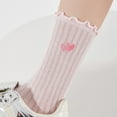 thumbnail image 1 of Ohufall Women's Solid Color Thin Style Pile Socks Breathable In Tube Socks Socks, 1 of 4