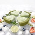 thumbnail image 4 of Cook With Color 4-Piece Silicone Ice Pop Molds, Reusable Popsicle Maker with Lids and Sticks, Avocado, 4 of 5