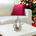thumbnail image 2 of Led Wood Beaded Star Open Lantern, 2 of 3