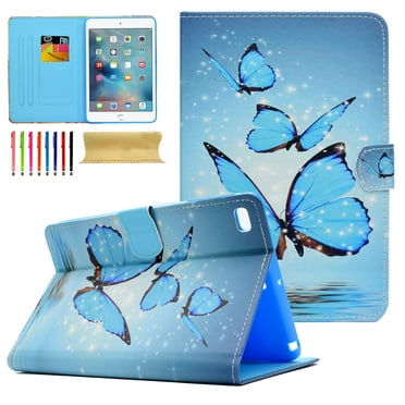 iPad Mini 1/2/3/4 Case, Goodest Ultra Slim PU Synthetic Leather Case Flip Stand Auto Wake / Sleep Cover for Apple iPad Mini 1, iPad Mini 2, iPad Mini 3, iPad Mini 4, Blue Butterfly