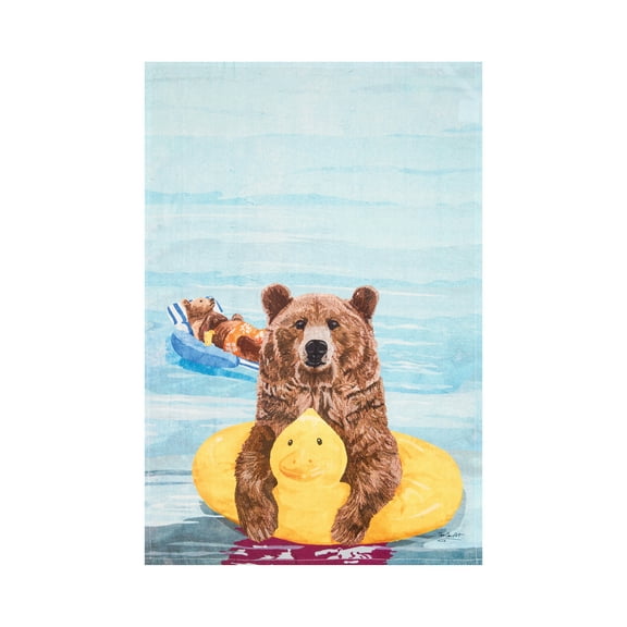 Innertube Bear Printed Flour Sack Kitchen Towel