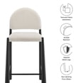 thumbnail image 2 of Modway Hayley Counter Stool in Black Cream, 2 of 10