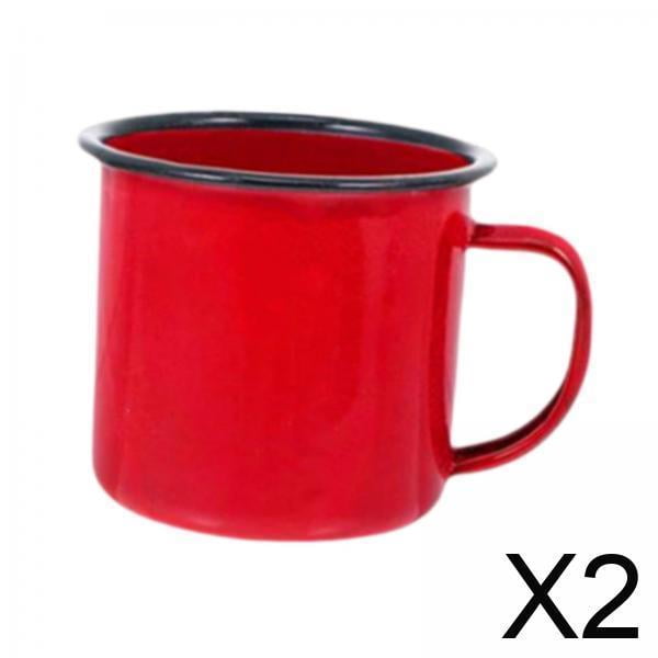 Taza de café esmaltada,Tazas de café esmaltadas creativas para regalar en una inauguración de la casa,Elegante taza de café esmaltada para uso doméstico,Tazas de esmalte para el hogar
