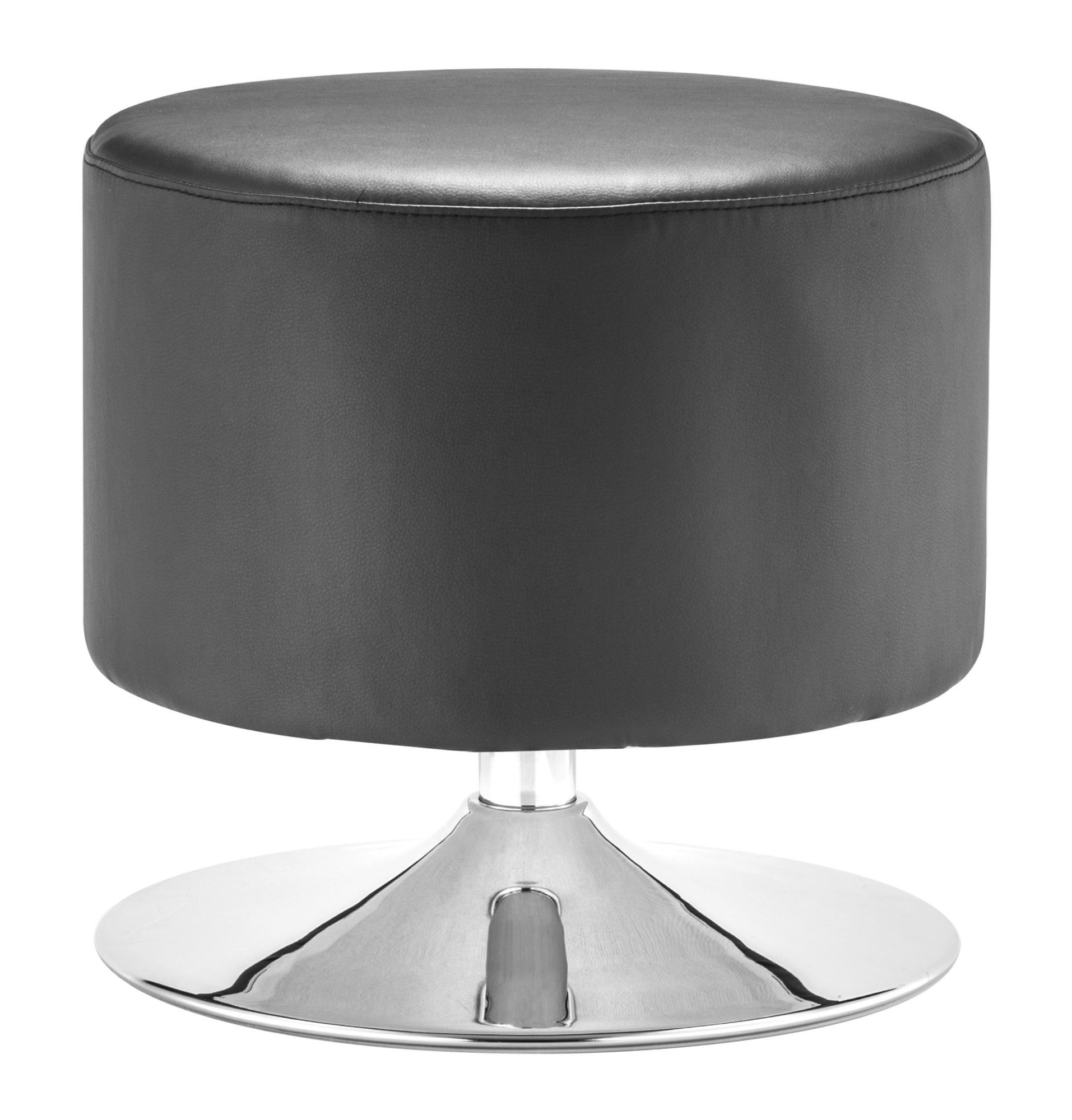 Ottoman Accent Chair , Fabric, Wood, Black, Chrome, Living Lounge Cafe