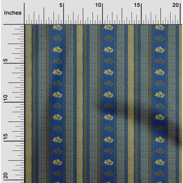 oneOone Polyester Lycra Fabric Geometric|Stripe & Floral Block Print Fabric BTY 56 Inch Wide