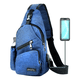 thumbnail image 1 of Mochila Para Hombre Mariconera Pechera Hombro Con Portabotella Xtellar azul, 1 of 4