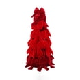 thumbnail image 2 of Kmonabie Mini Tabletop Christmas Tree Decor, Velvet Small Bow Tree Ornament Centerpiece, Holiday Desktop Decoration for Home Bedroom Fireplace Party, Red, 2 of 7