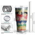 thumbnail image 6 of 30oz Pioneer Flower Floral Print Pattern Tumblers Stainless Steel Tumbler with Lid and Straw,Vacuum Insulated Double Wall Travel Tumbler Cups Mug with Cleaning Brush for Coffee,Tea, 6 of 7