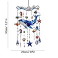 thumbnail image 3 of SLYNSHome Sea Themed Whale Wind Chime, 11.8 Inch Colorful Acrylic Suncatcher, Hanging Crystal Reflector for Window Yard, Outdoor Balcony Porch Decor, Beach Lover Gift, 3 of 6