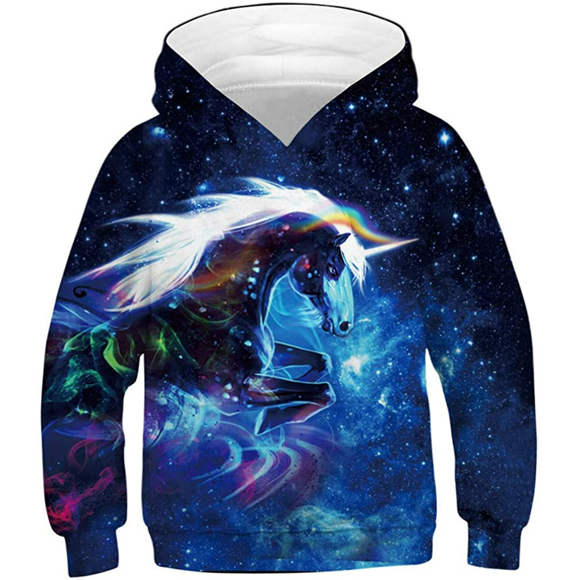 Ydfdwe Boys Girls 3d Printed Hoodie For Kids Animal Hooded Pullover Sweatshirt Other 12 13 Years
