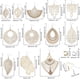 thumbnail image 2 of Kit para hacer aretes colgantes de madera, 48 piezas, 12 estilos, colgantes de filigrana de madera, 50 pares, ganchos para aretes de 2 colores, 100 anillas de salto de 5 mm., 2 of 8