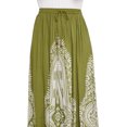 thumbnail image 4 of Women Long Maxi Skirt Elastic Hight Waist A Line Beach Holidays Skirts S-XL, 4 of 5