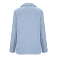 thumbnail image 5 of UDAUDU Blazer for Women Business Casual Double Breasted Long Sleeve Slim Fit Office Suit Jackets Work Outfits Blue 2XL, 5 of 7