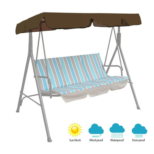 Housse Pare-Soleil pour Balançoire de Jardin/patio Extérieure, Format 3 Places