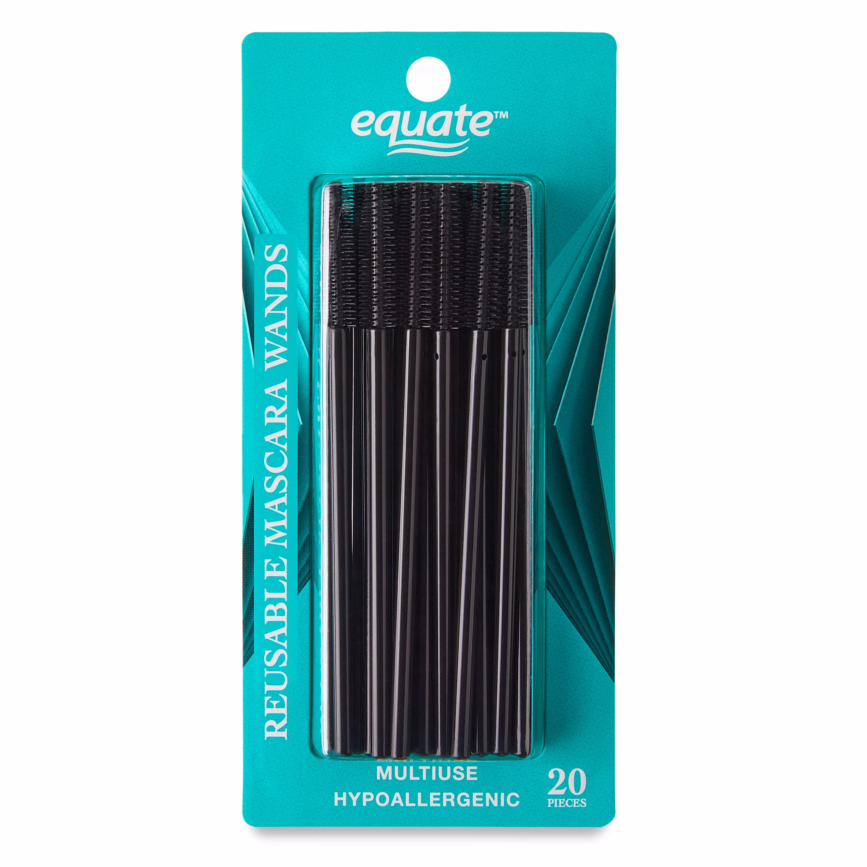 Equate Reusable Mascara Wands, Silicone Spoolie Applicators, 20 Count