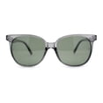 thumbnail image 2 of Polarized Classy Iconic Feminine Thin Plastic Horn Rim Round Sunglasses Slate - Green, 2 of 4