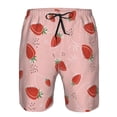 thumbnail image 4 of Kdxio Strawberry Pattern Mens Casual Shorts - Drawstring Summer Beach Sports Shorts for Men, 4 of 9