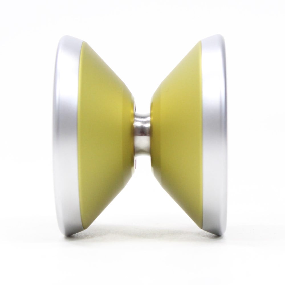 C3yoyodesign Progressiver Yo-Yo - Bi-Metal - High Performance YoYo (Yellow with Sandblasted Silver Ring)