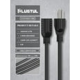 thumbnail image 2 of Short Extension Cord 8 inch, 10 Pack, 3 Prong Black Extension Cord, Indoor/Outdoor Use, ETL Listed, 13A 1625W 125V SJTW$$Tools & Hardware Other, 2 of 7