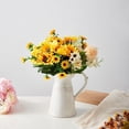 thumbnail image 5 of White Ceramic Pitcher Vase, Flower Vase Pitcher,Farmhouse Vase for Home Decor, 8.5inch Jug Vase. for Home Decoration, 5 of 6