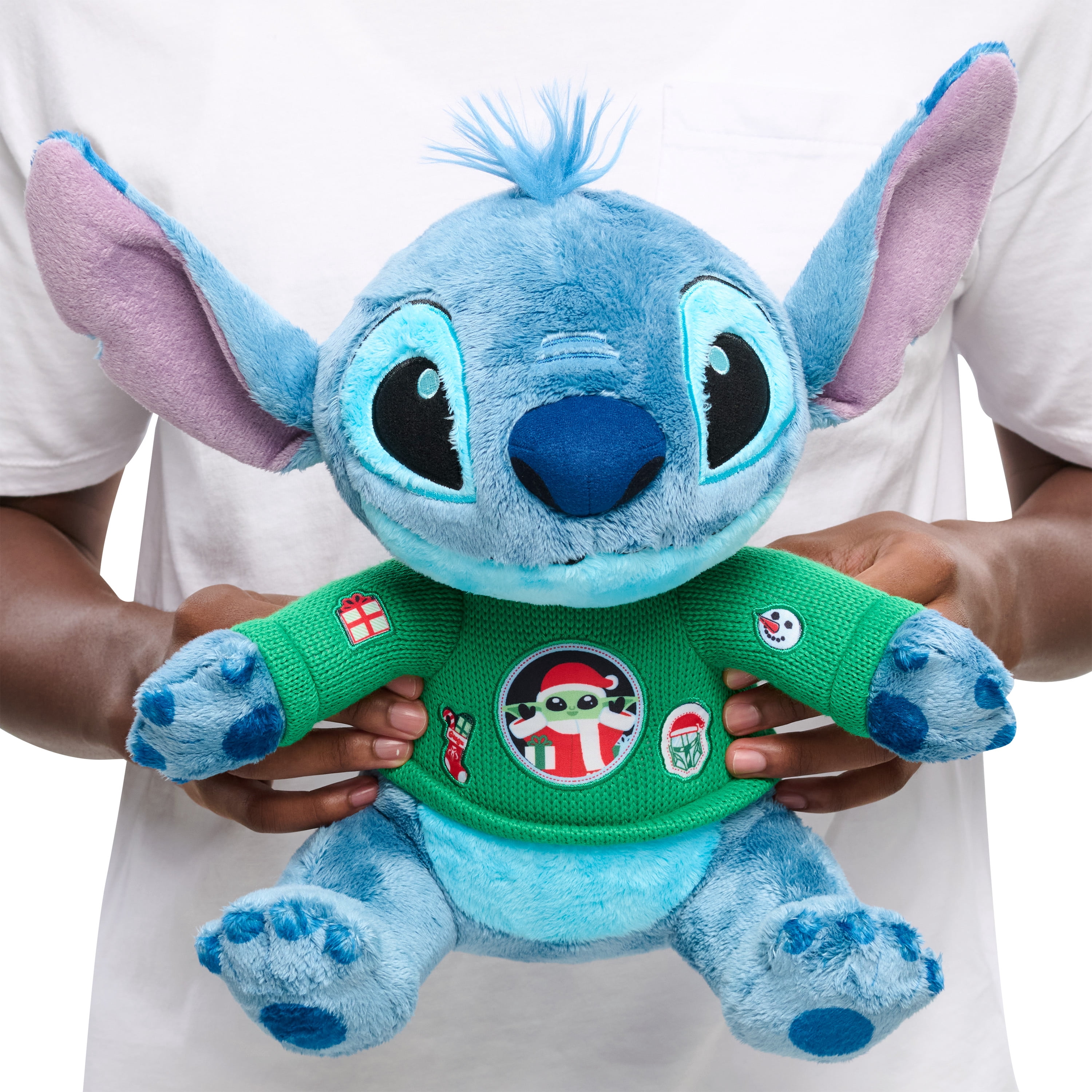 Disney Stitch Plush Stuffed Animal with STAR WARS™ Sweater, 12.5-inches Tall, Kids Ages 2 and up