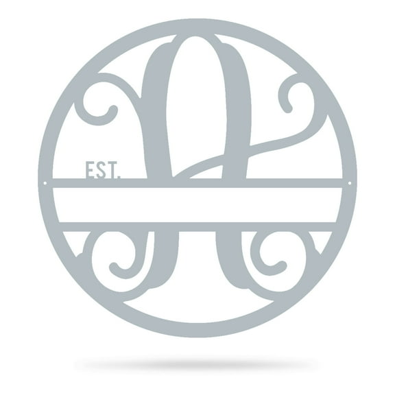 RealSteel Family Legacy Monogram – Personalized Metal Name Sign (Letter A, 18")