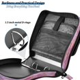 thumbnail image 5 of Water-Resistant 3-Ring Binder Organizer with Multiple Pockets Zipper Binder Bag for Office Beautiful Pink Hummingbird, 5 of 8