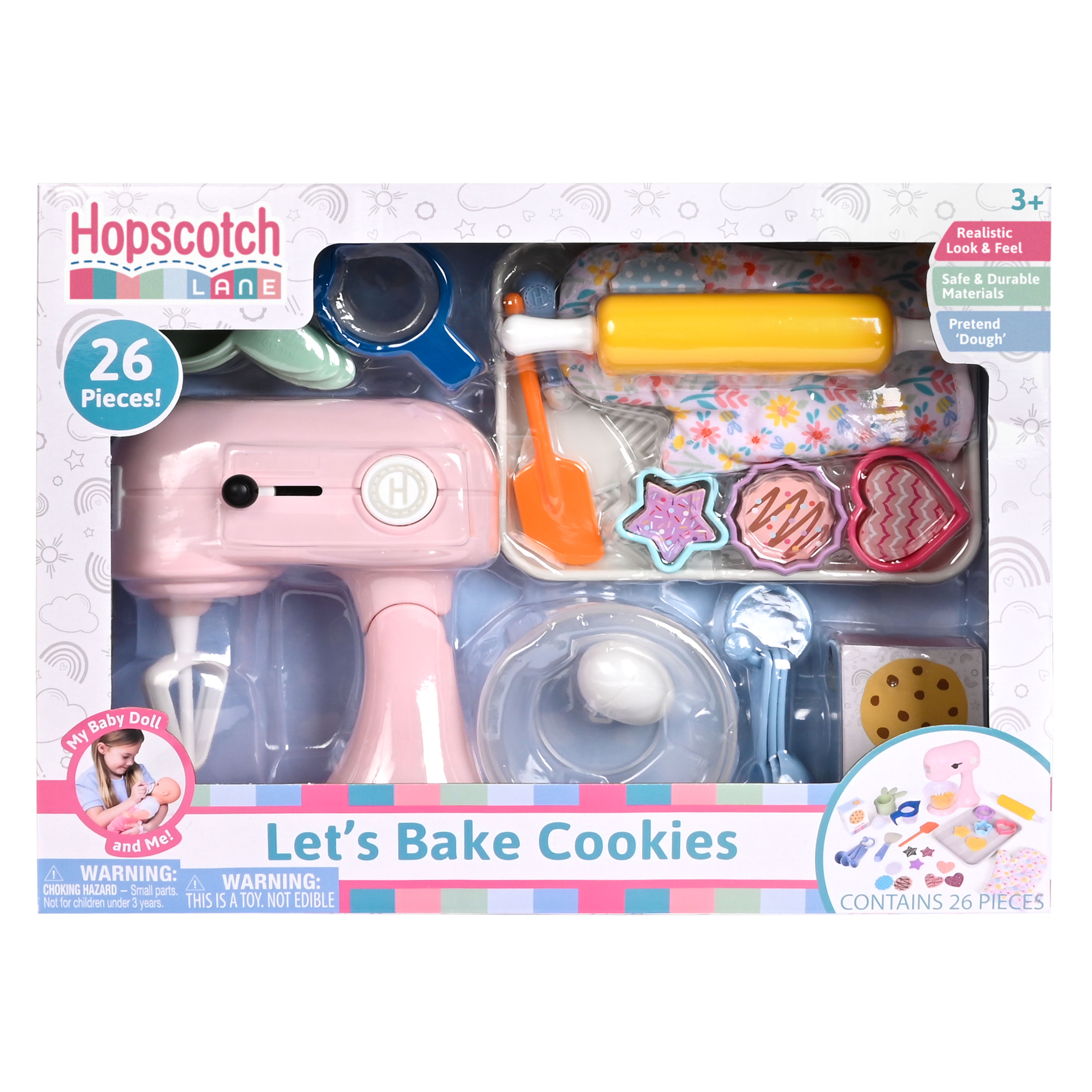 Hopscotch Lane Let’s Bake Together 20 – Baby Doll Baking Set for Children Ages 3 and up