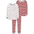 thumbnail image 3 of Ensemble de Pyjama en Coton Ajusté 3 Pcs pour Enfants, Rayé/cœurs, 6, 3 of 3