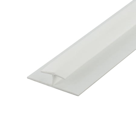 Outwater Plastic H Channel Fits Material 1/4 Inch Thick White Styrene Divider Moulding 8 Foot Length Pro Pack (Pack of 5, 40 Feet Total)