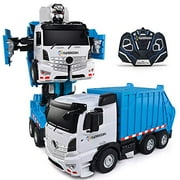 Yarmoshi Garbage Truck Robot with Remote Control Voice Controlled Gift for Boys Girls Age 5 