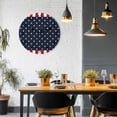 thumbnail image 4 of Wall Clock 10 Inch Blue Vintage Star Patriotic Round Silent Decorative Wall Clocks Battery Operated for Living Room Bedroom Kitchen Classroom Decor, Red White Striped,Small, 4 of 7