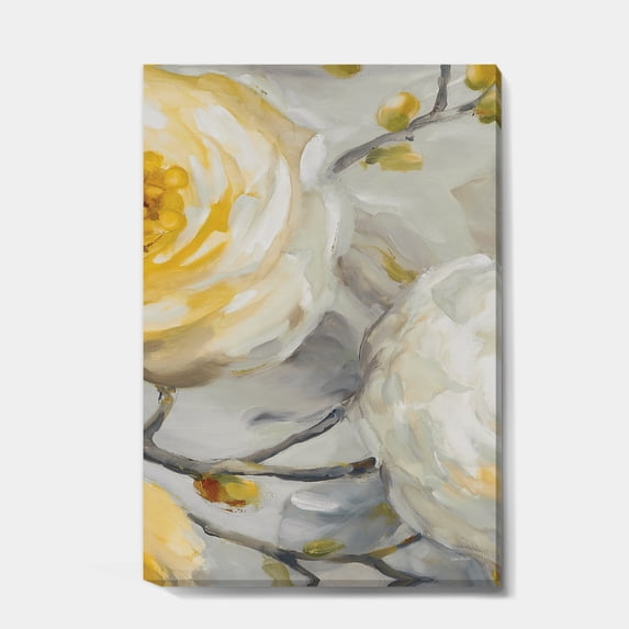 Designart 'Sunshine Yellow Flower II' Floral Canvas Art