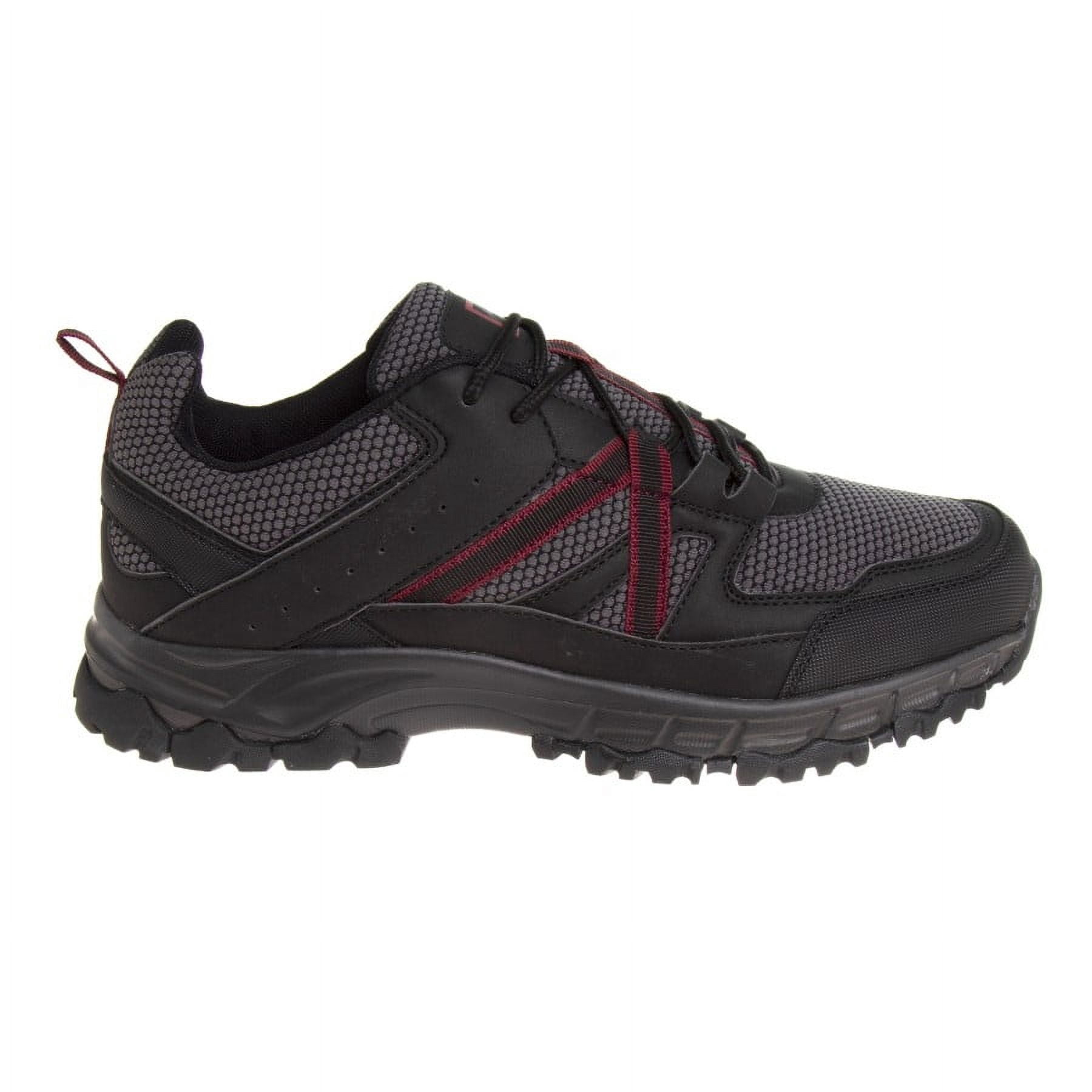 Avalanche Men Hiking Shoes - Black Red, Size: 10.5