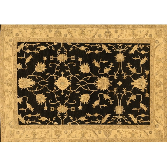 Ahgly Company Indoor Rectangle Persian Brown Traditional Area Rugs, 5' x 8'