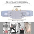 thumbnail image 4 of Amdohai Lumbar Support Belt Lumbosacral Back Brace Adjustable Breathable Waist Support Belt Self-heating Therapy with 3pcs Replaceable Pad for Men Women Back Pain Sciatica Herniated Disc Scoliosis, 4 of 5