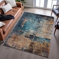 thumbnail image 6 of Addison Rugs Mayfield Premium Machine Washable Transitional Abstract Teal Rectangle Rug, 10' x 14', 6 of 6