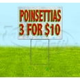 thumbnail image 1 of Poinsettias 3 For $10 (18" x 24") Yard Sign, Includes Metal Step Stake, 1 of 6